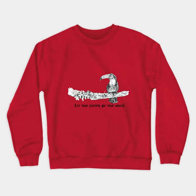 Wings Crewneck Sweatshirt by The Art Aroma